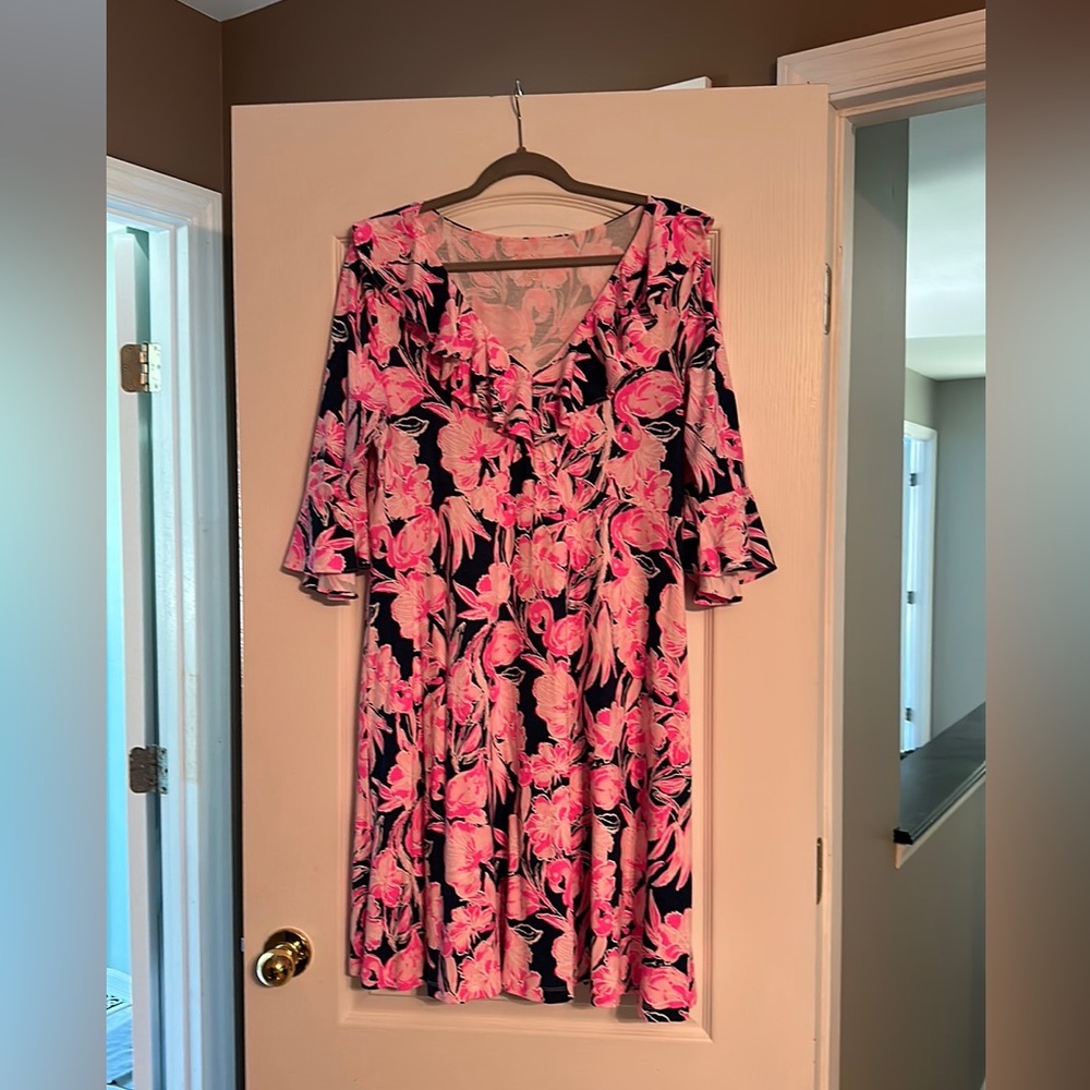 Lilly Pulitzer Dress. Navy and Pink.